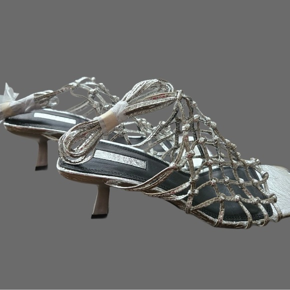 ASOS Women's Silver Strappy Sandals New Size 7 - Picture 3 of 7